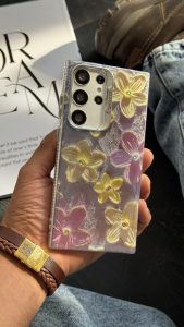 قاب موبایل ( سامسونگ ) پرپل فلاورز - تصویر 3