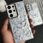 قاب موبایل سامسونگ پروانه شاینی سیلور