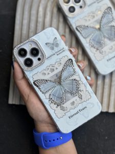قاب موبایل آیفون اشک پروانه نگین دار