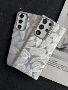 قاب موبایل سامسونگ پر مرغ عشق نقره ای هلوگرامی - تصویر 2