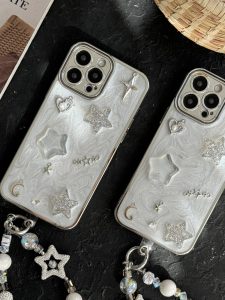 قاب موبایل آیفون ماه و ستاره برجسته گلکسی ( بدون بند ) - تصویر 2