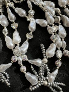 بند و آویز وایت پیرل پاپیون قلبی - تصویر 2