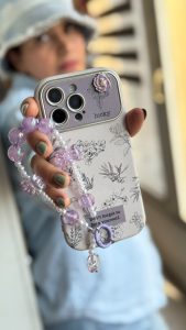 قاب موبایل آیفون گل خودتو دوست داشته باش + بدون بند