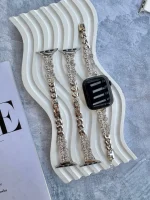 بند اپل واچ استیل پروانه نگین painted lady (کدw5062)