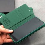 قاب موبایل آیفون کیف چرم لاگوست سبز کبریتی - تصویر 3