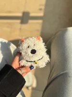 کاور ایرپاد سگ سفید زنگوله دار پشمالو (کدa0202) - تصویر 4