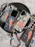 قاب پروانه رز فلای با آویز سامسونگ و شیائومی (کدC2147) - تصویر 4