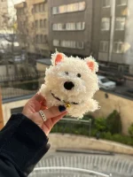 کاور ایرپاد سگ سفید زنگوله دار پشمالو (کدa0202) - تصویر 2