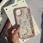 قاب موبایل گل لاله اکلیلی نگین دار - Image 4