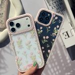 قاب موبایل گل لاله اکلیلی نگین دار