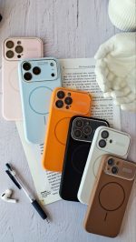 قاب موبایل آیفون سیلیکونی لنز مگسیف دار Silicone Lenz