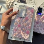 قاب موبایل گلدار یاسی - Image 2