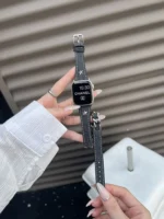 بند اپل واچ Chanel زنجیر کارتیر 2 دور  (کدw5004) - Image 2