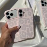 قاب موبایل آیفون سیلیکونی پلنگ صورتی - Image 2