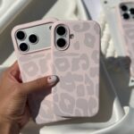 قاب موبایل آیفون سیلیکونی پلنگ صورتی - Image 4