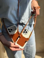 قاب Loewe چرمی جاکارتی دار بند بلند (کدC2323)